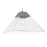 Modern Chrome Pendant Light with Clear Shade