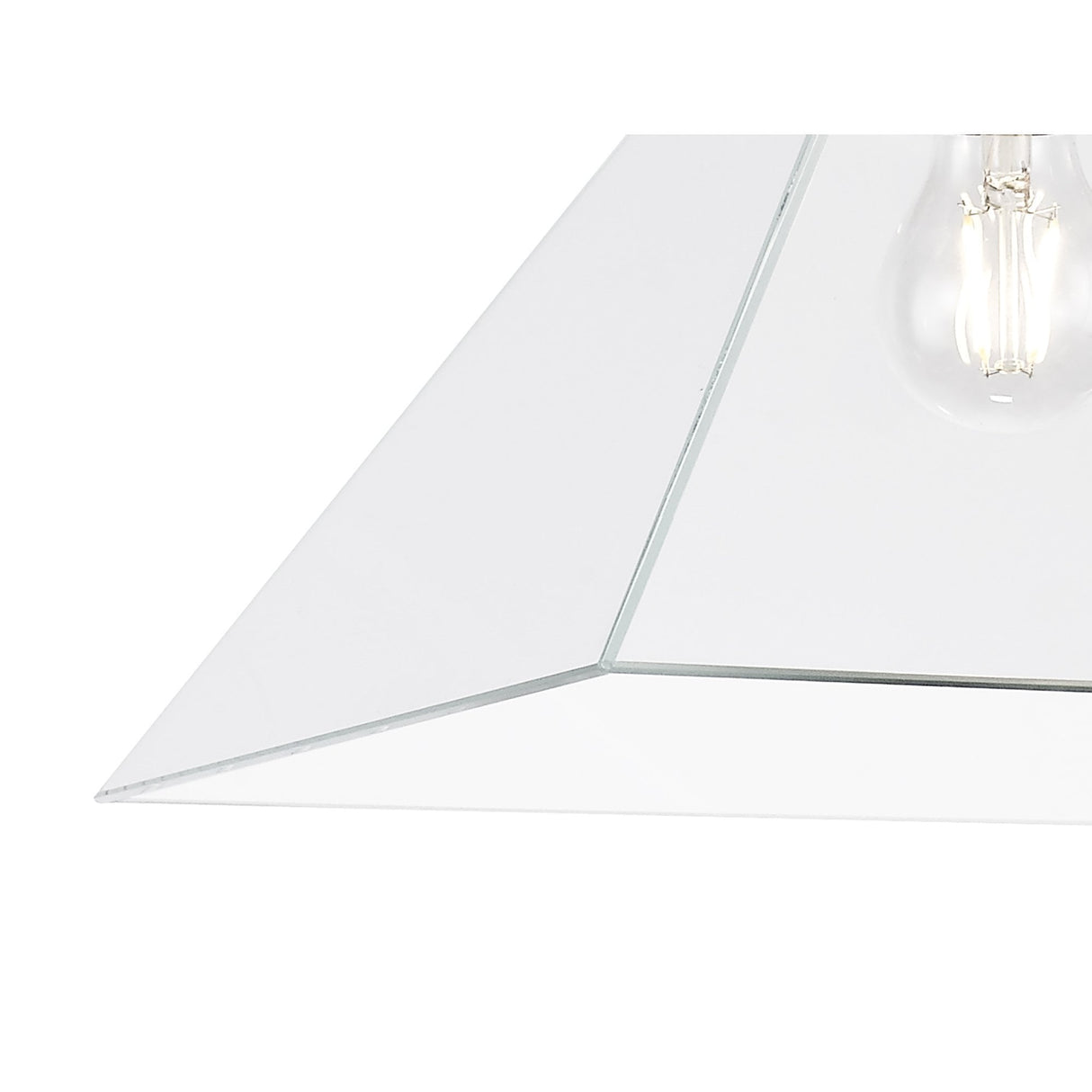 Modern Chrome Pendant Light with Clear Shade