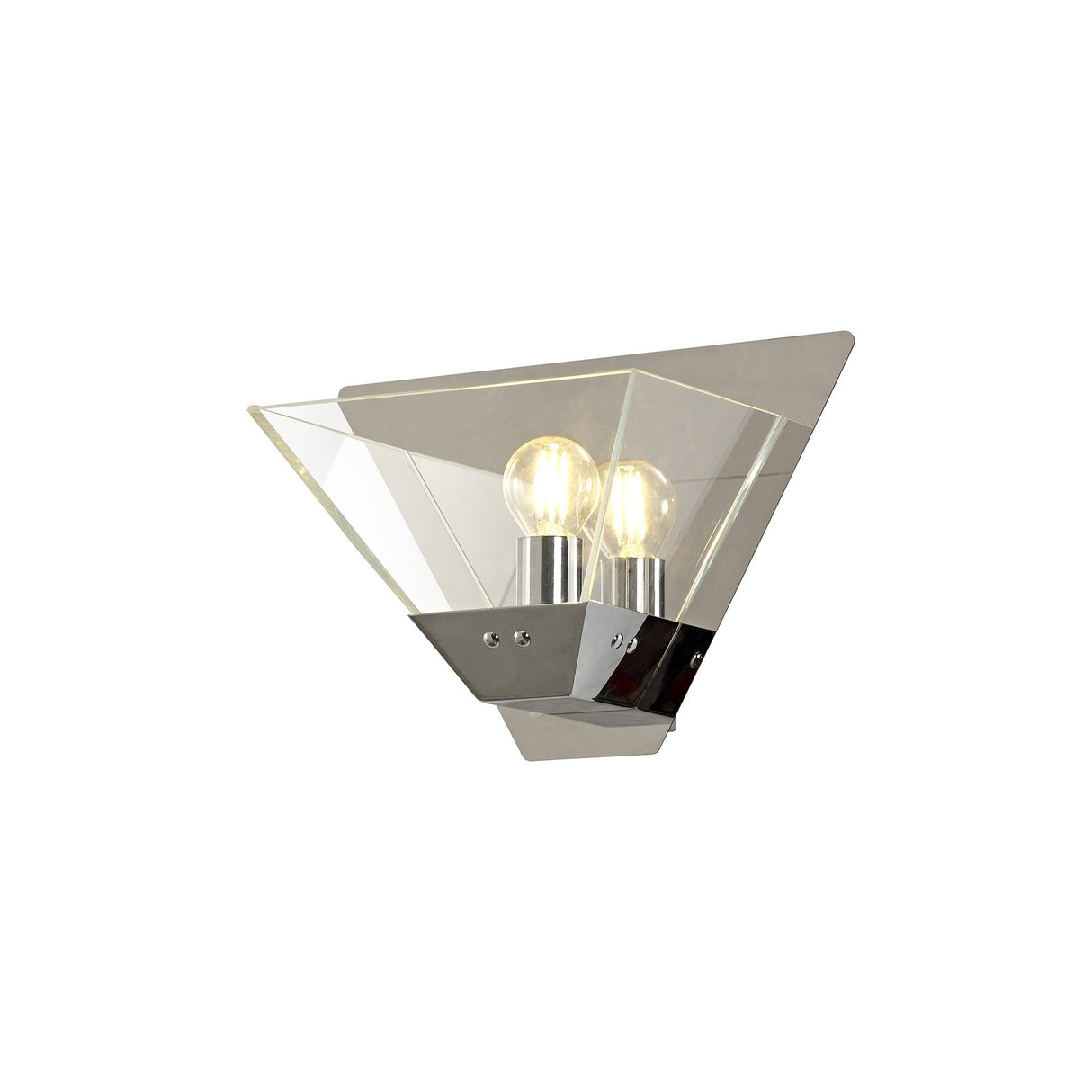 Elegant Chrome Wall Sconce with Clear Shade, 1 Light E14