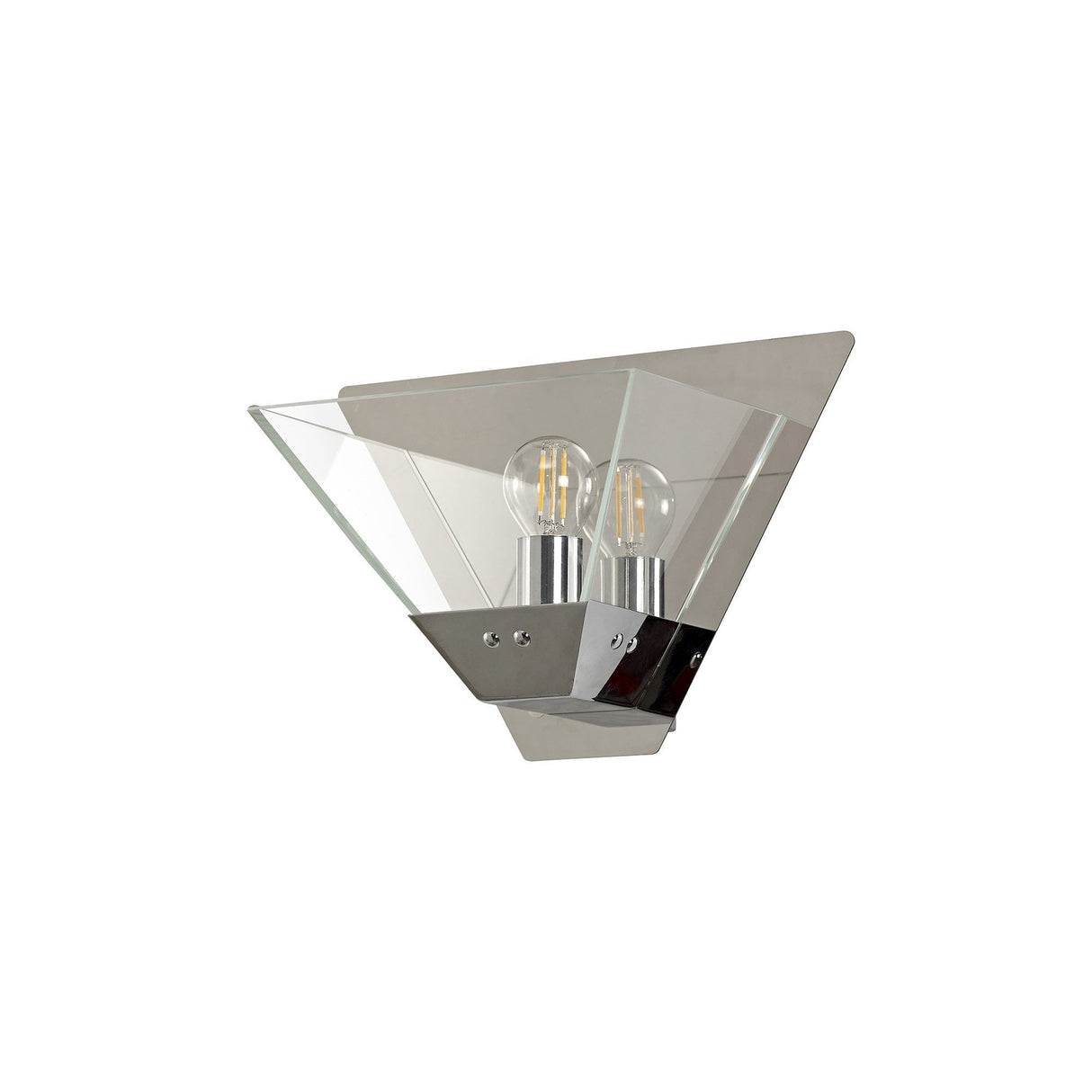 Elegant Chrome Wall Sconce with Clear Shade, 1 Light E14