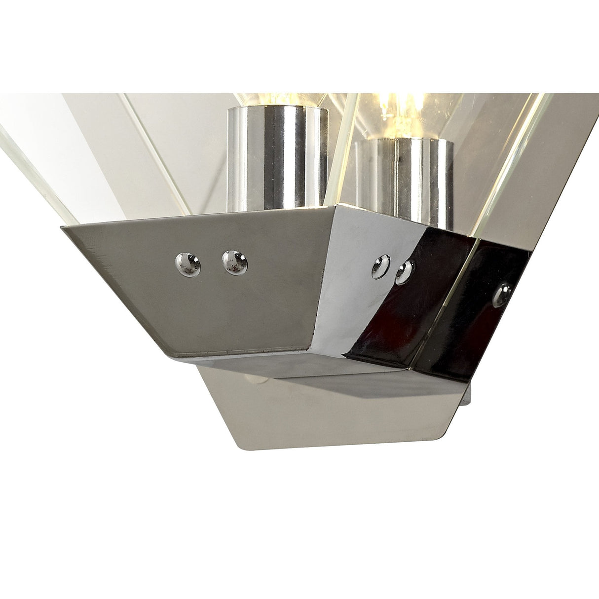 Elegant Chrome Wall Sconce with Clear Shade, 1 Light E14