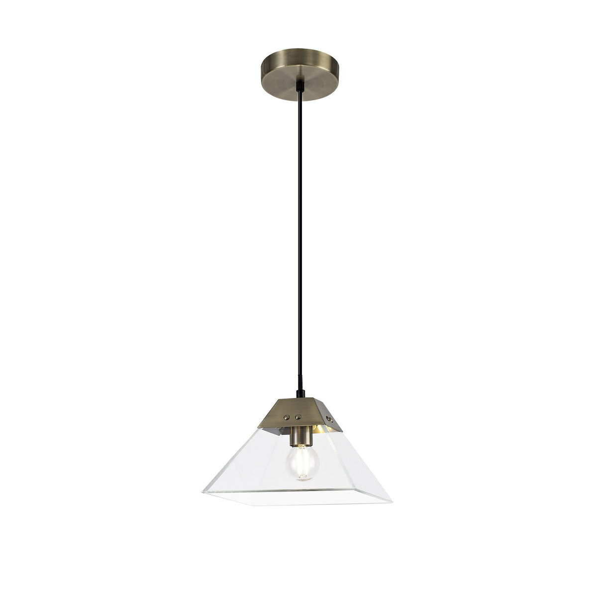 Elegant Antique Brass Pendant Light, E14 Fitting