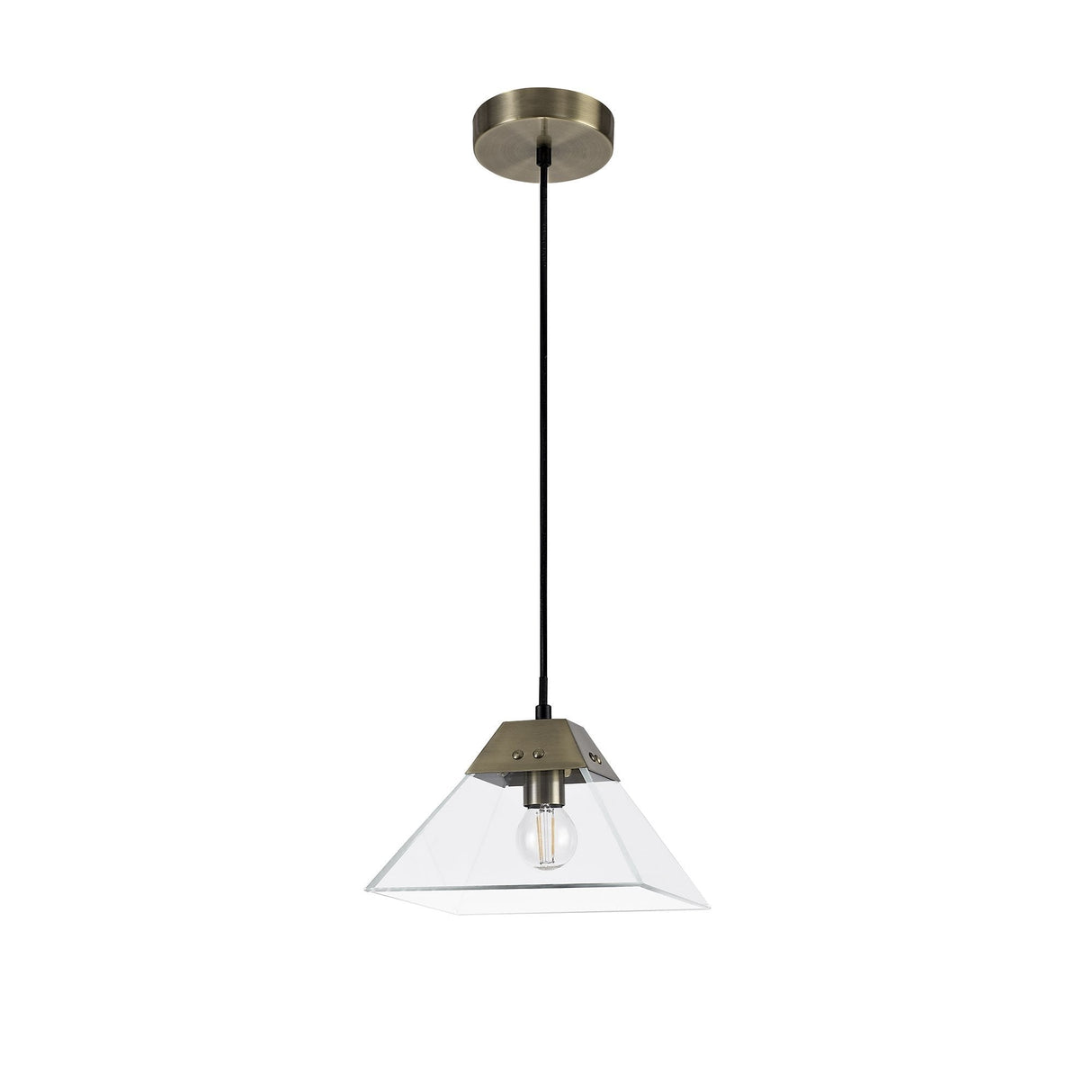 Elegant Antique Brass Pendant Light, E14 Fitting