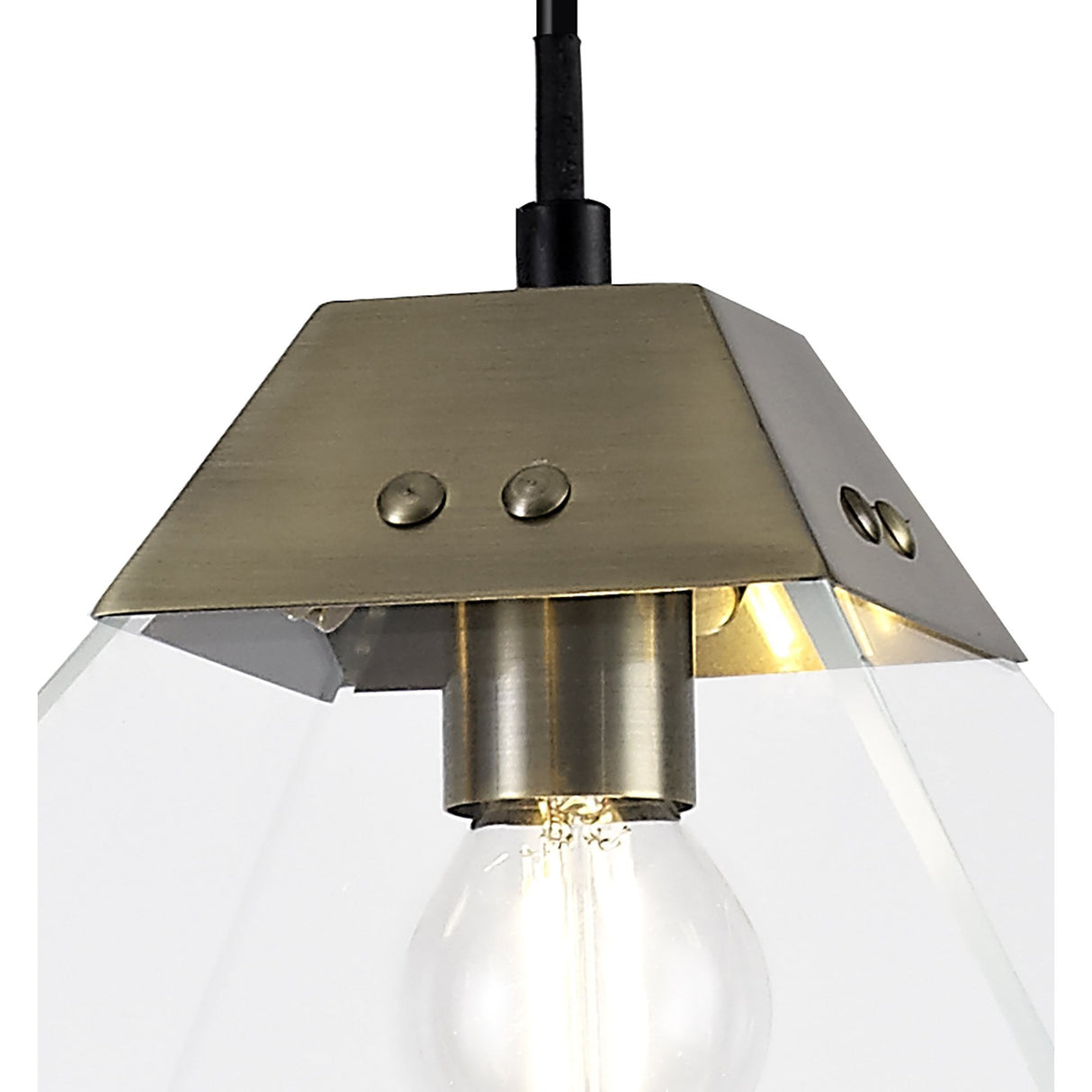 Elegant Antique Brass Pendant Light, E14 Fitting