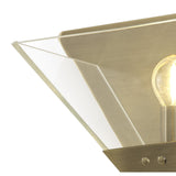 Antique Brass Wall Sconce with Clear Shade