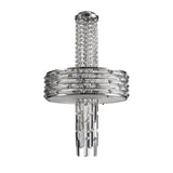 Elegant Convertible Pendant/Semi Ceiling Light with Polished Chrome and Crystal Finish