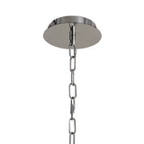Elegant Convertible Pendant/Semi Ceiling Light with Polished Chrome and Crystal Finish