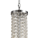 Elegant Convertible Pendant/Semi Ceiling Light with Polished Chrome and Crystal Finish