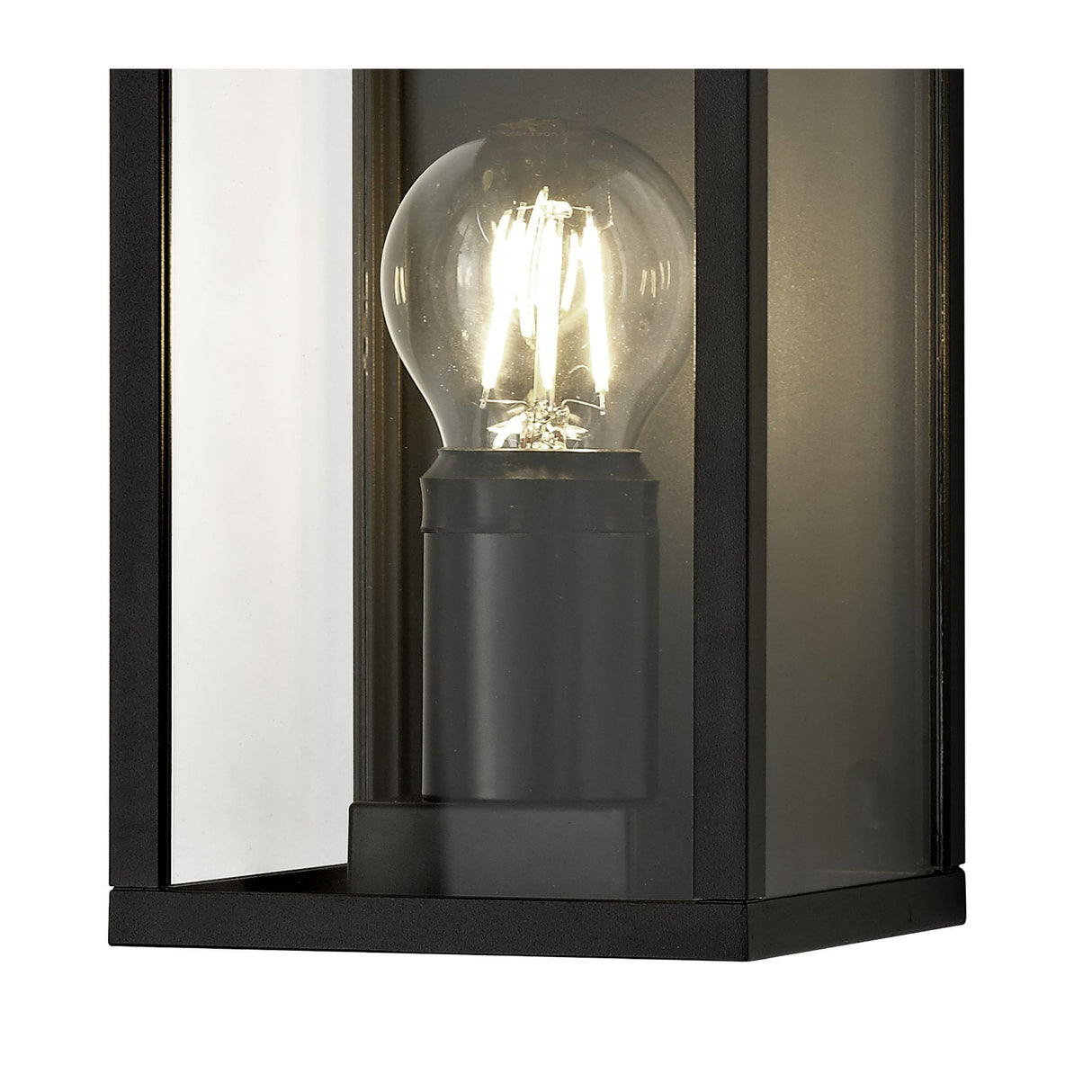 Sleek Graphite Black Wall Lamp, E27 Socket, Weatherproof IP54, Two-Year Warranty
