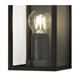 Sleek Graphite Black Wall Lamp, E27 Socket, Weatherproof IP54, Two-Year Warranty