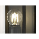 Sleek Graphite Black Wall Lamp, E27 Socket, Weatherproof IP54, Two-Year Warranty