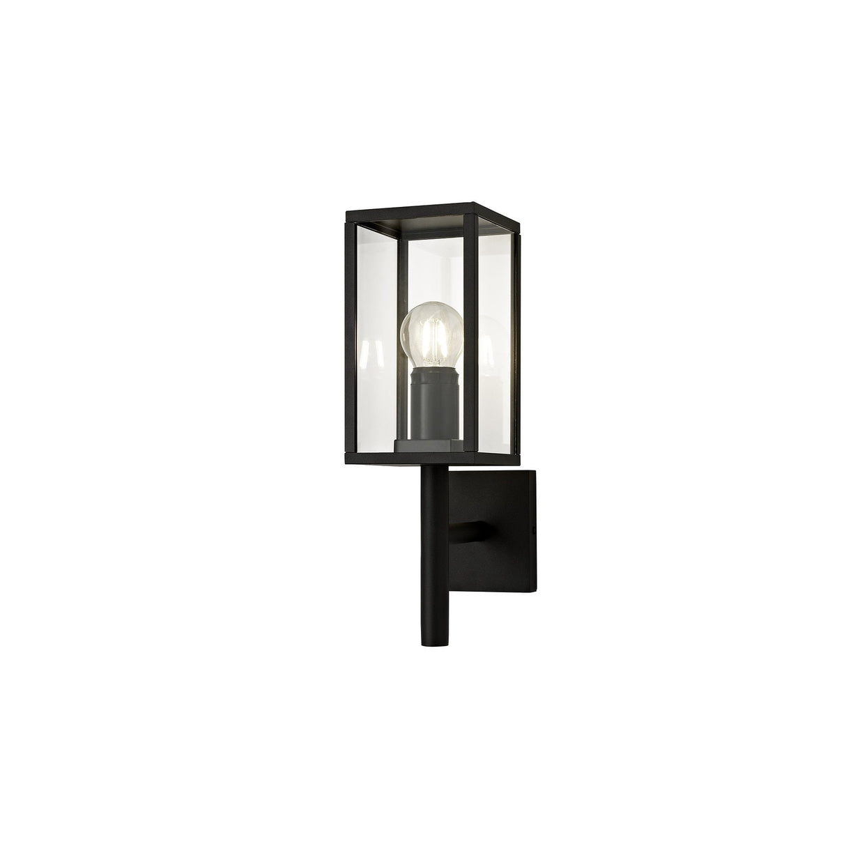 Graphite Black Upward Wall Lamp, IP54, E27 Socket, 2-Year Warranty