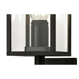 Graphite Black Upward Wall Lamp, IP54, E27 Socket, 2-Year Warranty