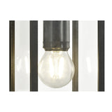 Graphite Black Downward Wall Lamp with Clear Shade, E27, IP54, 2-Year Warranty