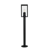 Graphite Black Outdoor Lamp Post with Clear Shade, 1xE27, IP54, 2-Year Warranty