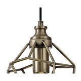 Vintage Brass Pendant Light with Adjustable Drop