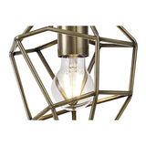 Vintage Brass Pendant Light with Adjustable Drop