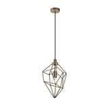 Vintage-Inspired Brass Pendant Light with Adjustable Drop