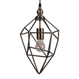 Vintage-Inspired Brass Pendant Light with Adjustable Drop