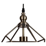 Vintage-Inspired Brass Pendant Light with Adjustable Drop
