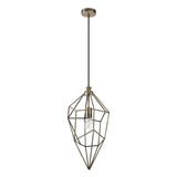 Vintage Brass E27 Pendant Light Fixture - Adjustable Drop