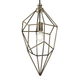 Vintage Brass E27 Pendant Light Fixture - Adjustable Drop