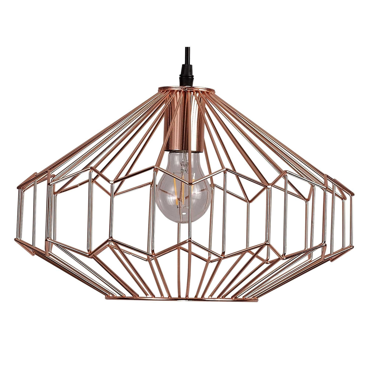 Vintage Elegance Pendant Light, 1 x E27, Antique Copper/Black