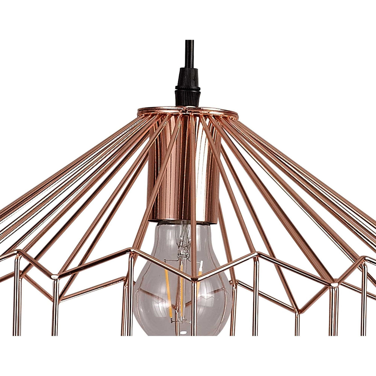 Vintage Elegance Pendant Light, 1 x E27, Antique Copper/Black