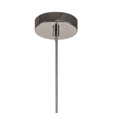 Polished Nickel Elliptical Sphere Pendant Light, E27 Socket