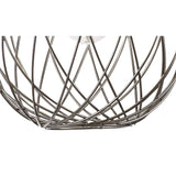 Polished Nickel Sphere Pendant Light with Adjustable Drop, 1 x E27 Socket