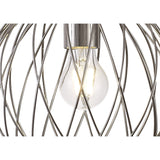 Polished Nickel Sphere Pendant Light with Adjustable Drop, 1 x E27 Socket