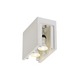 Contemporary Dual GU10 Spotlight Fixture - Customizable White Gypsum Finish