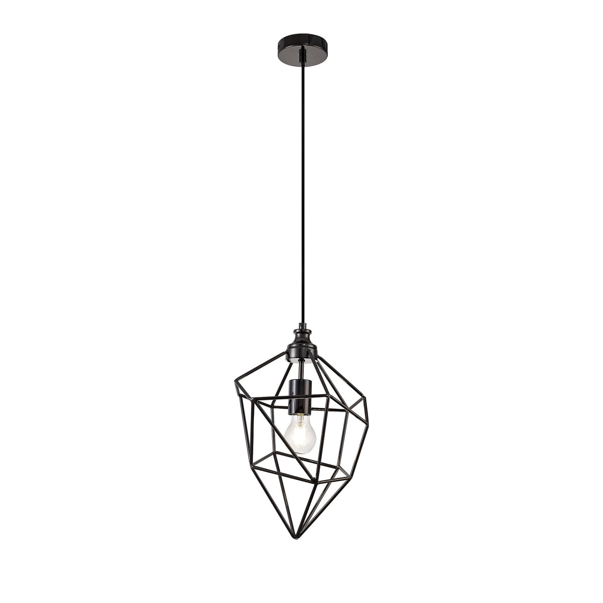 Sleek Black Nickel Pendant Light, 1 x E27 Socket