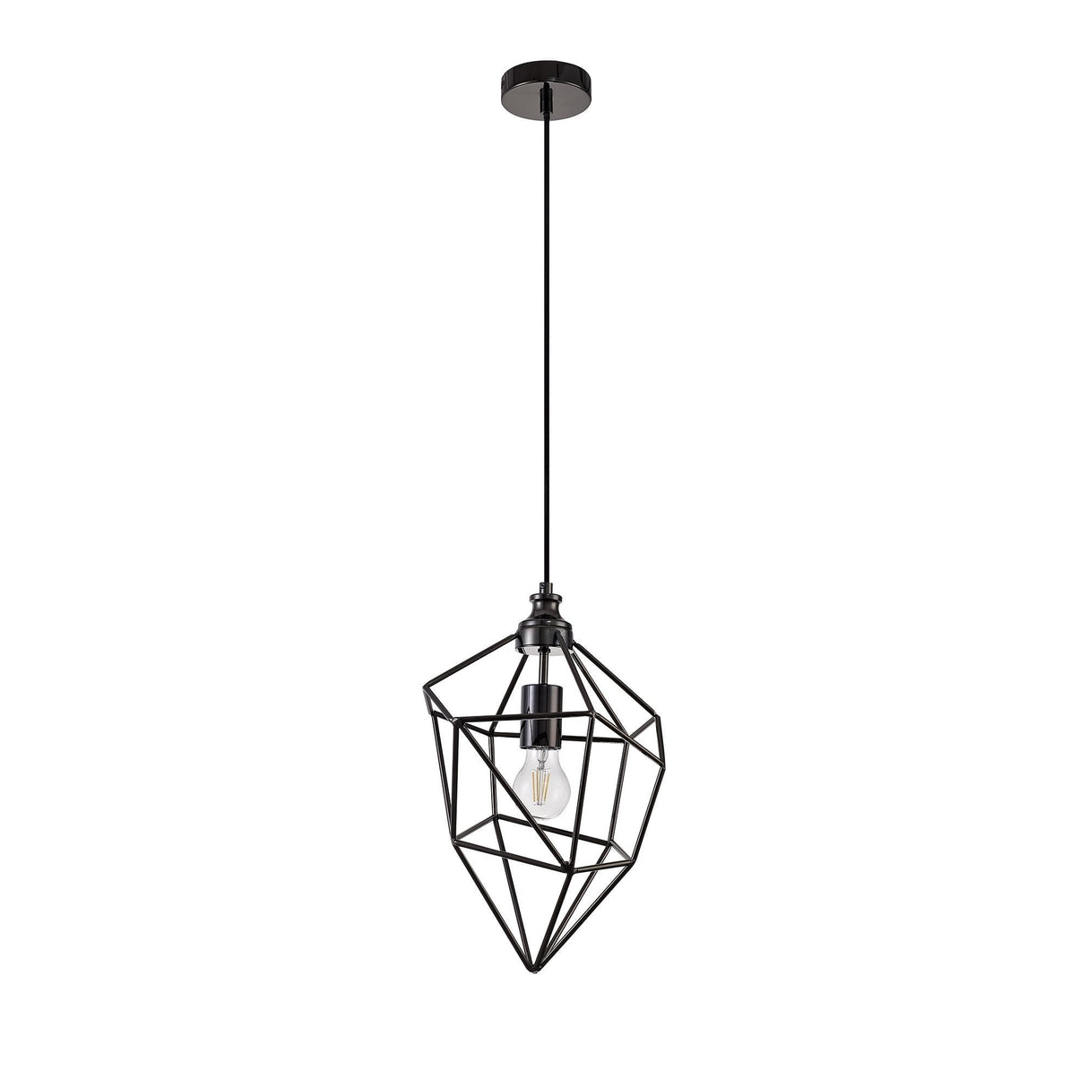 Sleek Black Nickel Pendant Light, 1 x E27 Socket