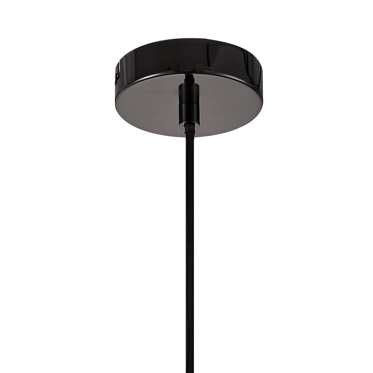 Sleek Black Nickel Pendant with Adjustable Drop