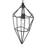 Sleek Black Nickel Pendant with Adjustable Drop