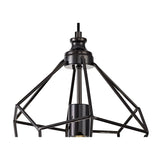 Sleek Black Nickel Pendant with Adjustable Drop
