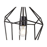 Sleek Black Nickel Pendant with Adjustable Drop