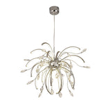 Luminous Halo: 20-LED Polished Chrome Pendant Light, Warm Glow, 3-Year Warranty