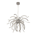 Luminous Halo: 20-LED Polished Chrome Pendant Light, Warm Glow, 3-Year Warranty