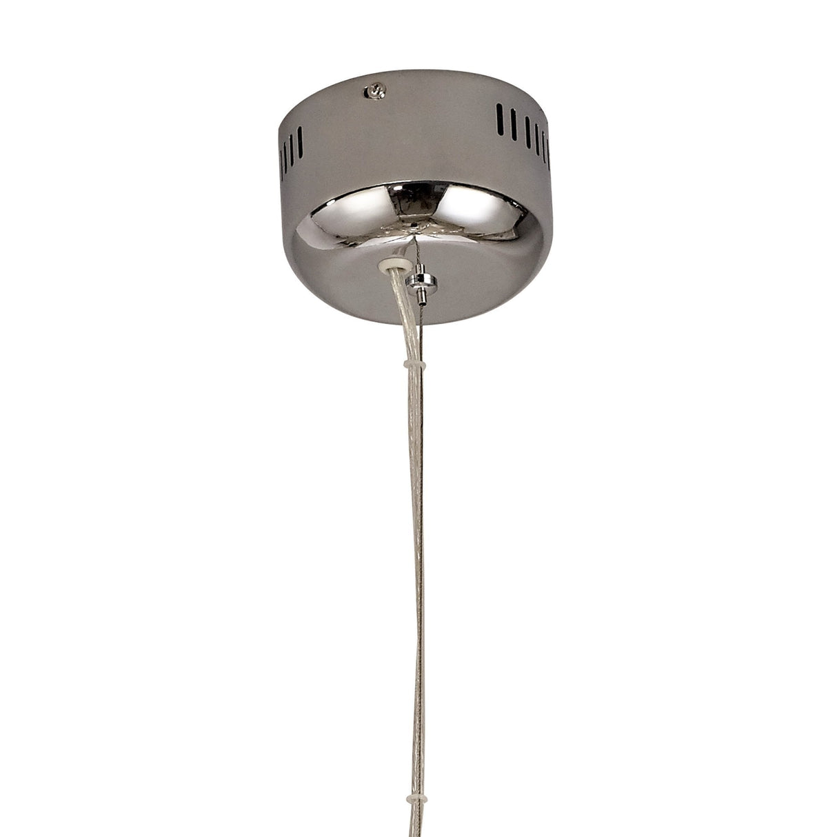 Luminous Halo: 20-LED Polished Chrome Pendant Light, Warm Glow, 3-Year Warranty