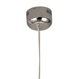 Luminous Halo: 20-LED Polished Chrome Pendant Light, Warm Glow, 3-Year Warranty