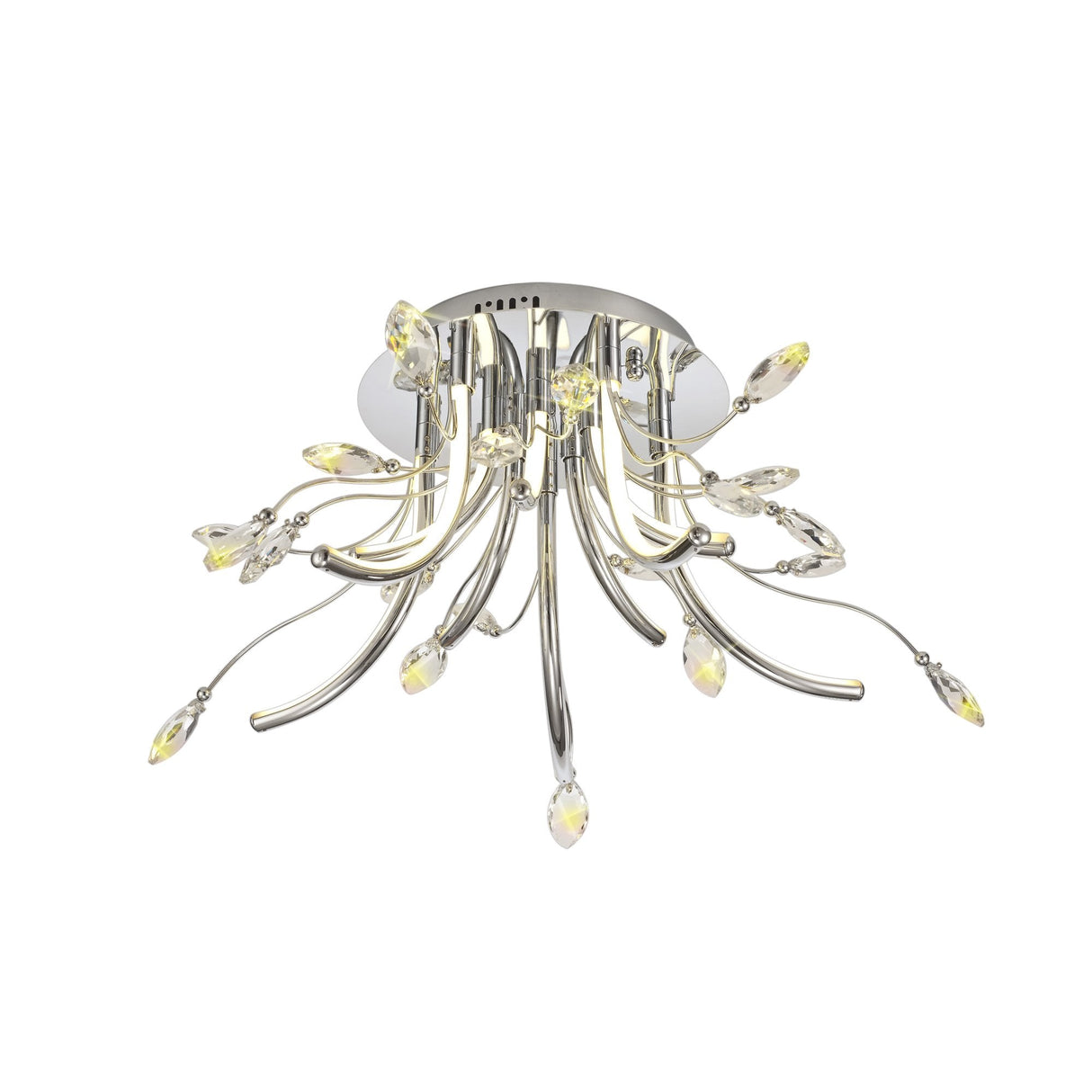Sleek Ceiling Light, 10 x 3.5W Integrated LEDs, Polished Chrome Finish, 3000K Warm White, 1146 Lumens, 3-Year Warranty
