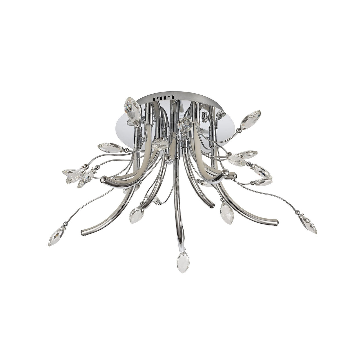 Sleek Ceiling Light, 10 x 3.5W Integrated LEDs, Polished Chrome Finish, 3000K Warm White, 1146 Lumens, 3-Year Warranty