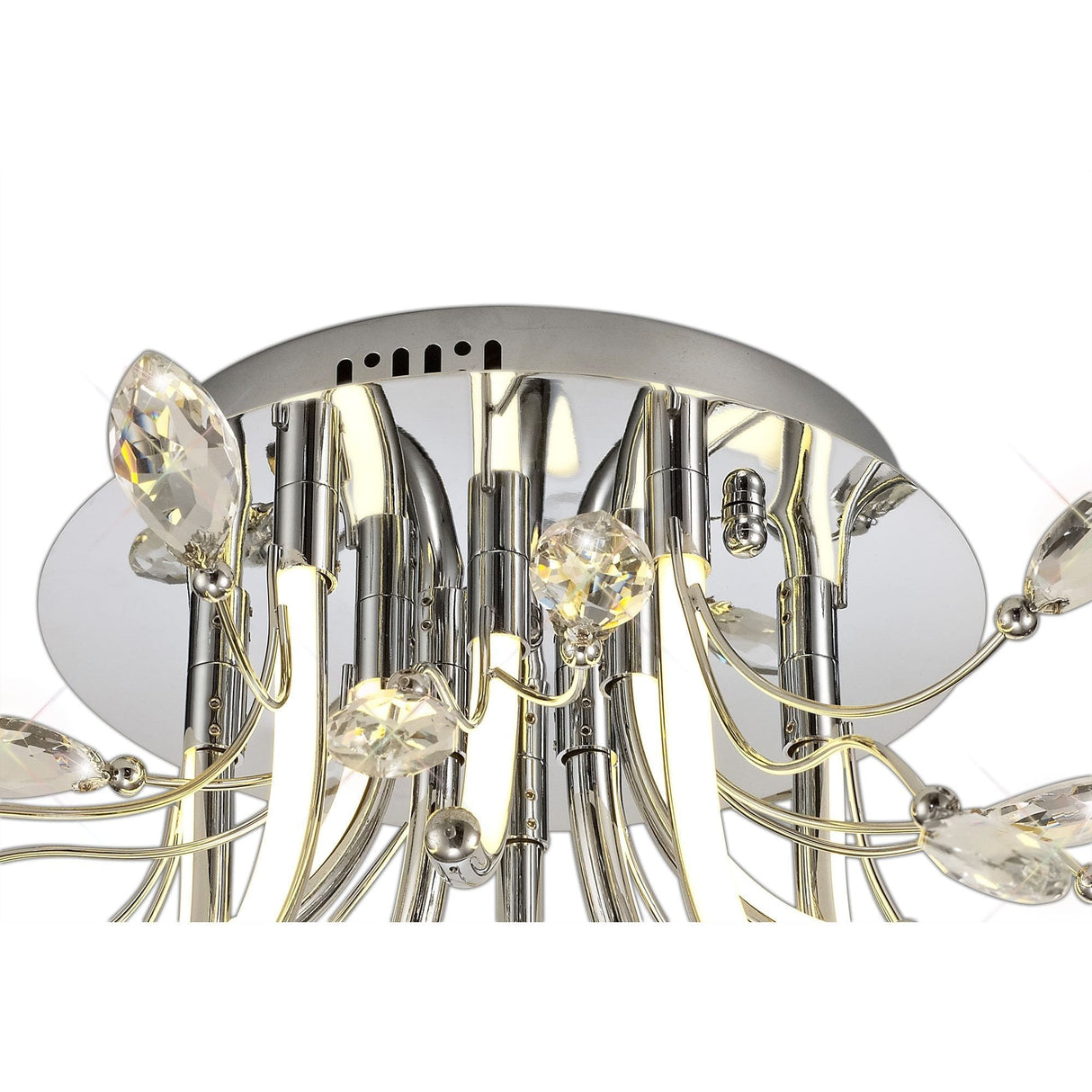 Sleek Ceiling Light, 10 x 3.5W Integrated LEDs, Polished Chrome Finish, 3000K Warm White, 1146 Lumens, 3-Year Warranty