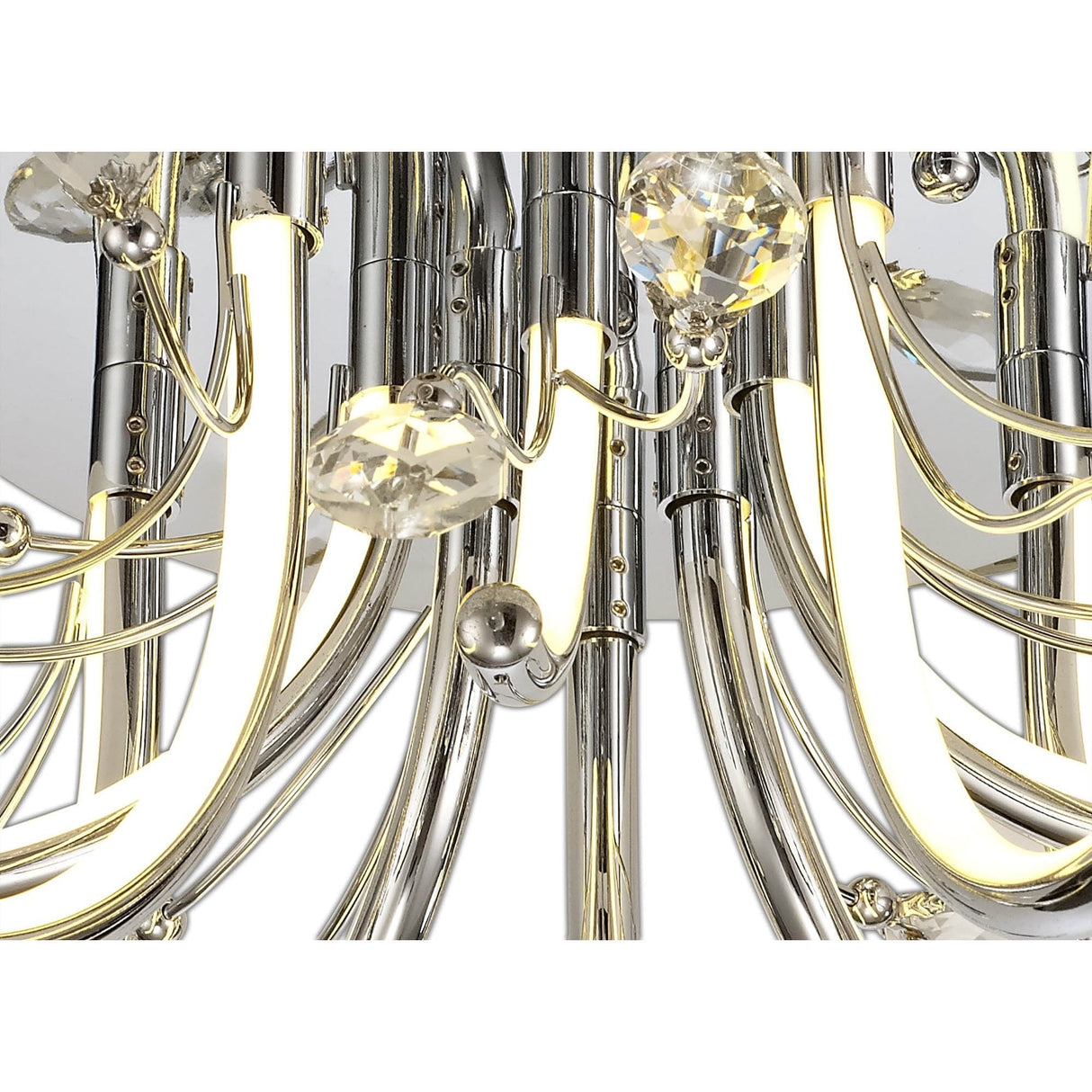 Sleek Ceiling Light, 10 x 3.5W Integrated LEDs, Polished Chrome Finish, 3000K Warm White, 1146 Lumens, 3-Year Warranty