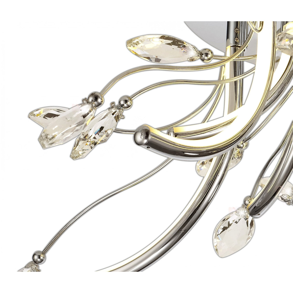 Sleek Ceiling Light, 10 x 3.5W Integrated LEDs, Polished Chrome Finish, 3000K Warm White, 1146 Lumens, 3-Year Warranty