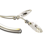 Polished Chrome LED Ceiling Light with Opal White Shade and K9 Crystals, 6 x 2W, 580lm, 3000K, 3-Year Warranty