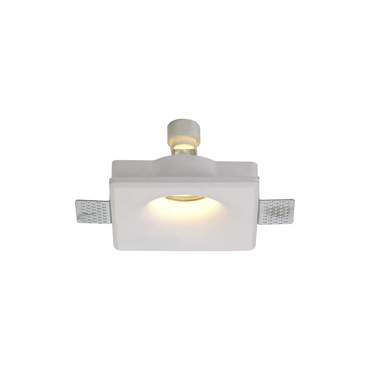 Sleek White Paintable Square Recessed Spotlight with GU10 Compatibility
