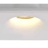 Sleek White Paintable Square Recessed Spotlight with GU10 Compatibility